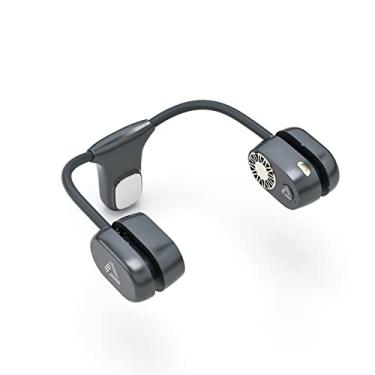 Imagem de Ventilador de pescoço portátil, recarregável por USB, mini 3 velocidades de resfriamento pessoal para pendurar colar com faixa de pescoço resfriador de ar condicionado preguiçoso vestível mãos livres