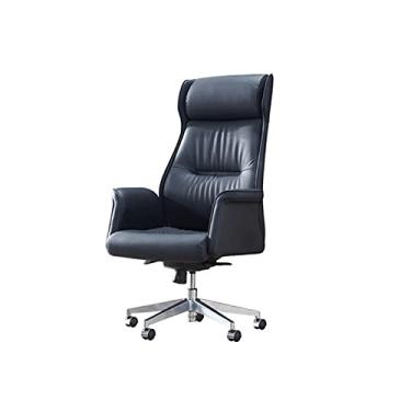 Imagem de Cadeira de escritório Boss Cadeira ergonômica de couro para jogos de computador cadeiras de videogame reclináveis de couro bovino