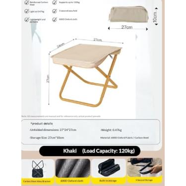 Imagem de Bolsa de bolso dobrável leve – Mini cadeira portátil para acampamento, fila e uso diário