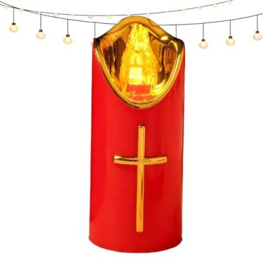 Imagem de Velas LED Sem Chama | Candelabros Decorativos A Bateria Para Campas | Luminárias Elétricas Sem Chama para Memórias - para Igrejas Quarto Sala de Estar Jardim Caminho