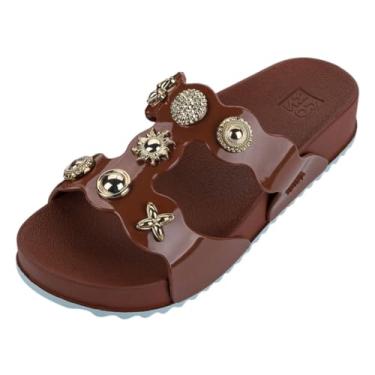 Imagem de Chinelo Feminino Slide Leve Moda Apliques Casual Zaxy Chamrs