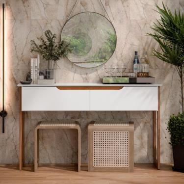 Imagem de Aparador Eros Flow 2 Portas Para Sala De Jantar Branco-freijó