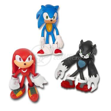 Imagem de Cartelado Infantil Sonic The Hedgehog 3 Action Figures Sonic Knuckles E Werehog Brinquedos Bonecos