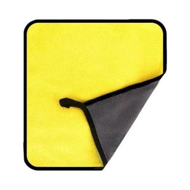 Imagem de Toalhas De Microfibra Amarelas Para Lavagem De Carro, Pano Absorvente 