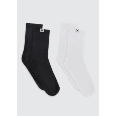 Imagem de Kit 2 Meias Unissex Cano Longo - Multicolorido P - Hering Intima, P