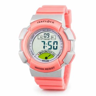 Imagem de Relógio Infantil Feminino Digital Rosa Menina Resistente À Água 3ATM A