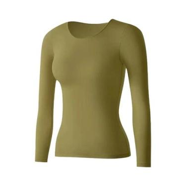 Imagem de Conjunto De Roupa Térmica Feminina Sem Costura Fina Para Inverno - Cam