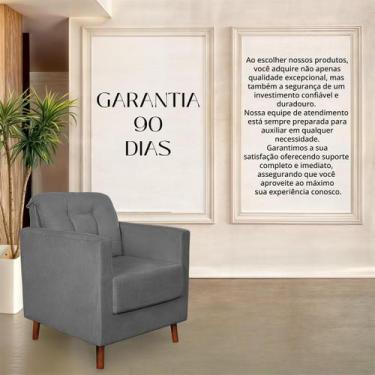 Imagem de Poltrona Angelina Confortavel Luxo Suede Grafite - Sonho das Poltronas