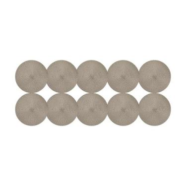 Imagem de Jogo Americano Prateado 37cm Kit 10 Rafimex