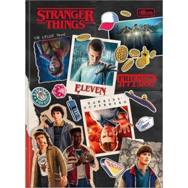 Imagem de Caderno Colegial Capa Dura Stranger Things 160Folhas Tilibra Cor:Frien