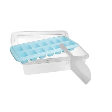 Imagem de Forma de Gelo com 14 Cavidades com Dispenser e Pá Pegador de Gelo