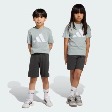 Imagem de Conjunto Adidas Big Logo T Set 160 Infantil Verde, 8 ANOS