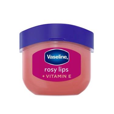 Imagem de Vaseline mini Bálsamo labial Hidratante Rosy com Vitamin E- 7g