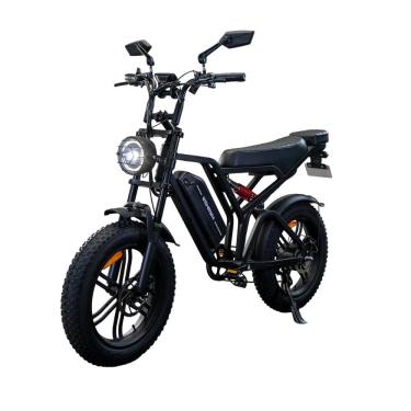 Imagem de Bicicleta Elétrica 500W Fat Bateria de Lítio Removível E-bike Wehawk 48V 15Ah  Preta