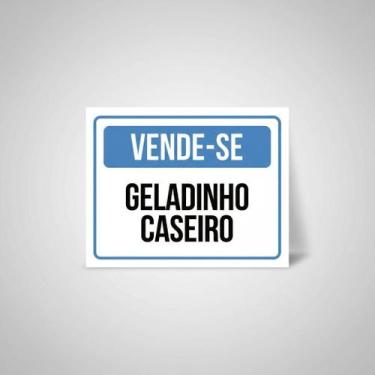 Imagem de Placa Acm Vende-Se Geladinho Caseiro 18X23 - Sinalizo