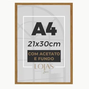 Imagem de Kit 10 Molduras Quadro A4 21x30cm Certificados Com Acetato - Pinus - L