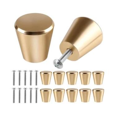 Imagem de Puxadores redondos para móveis, puxadores para armário, gavetas e armá