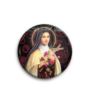 Imagem de Boton Santa Teresinha Alumínio Broche Alfinete - Zanato