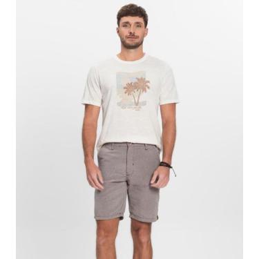 Imagem de Bermuda Maculina Sarja Com Bolsos Shift Bege, 44, Bege