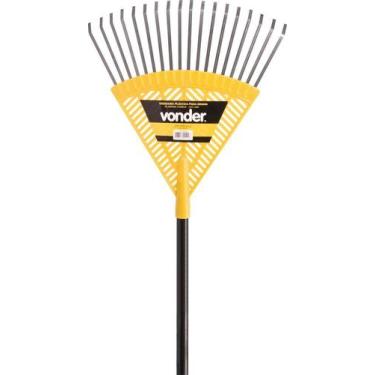 Imagem de Vassoura para jardim plástica 18 dentes fixa - Vonder