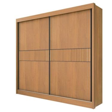 Imagem de Guarda Roupa Casal 2 Portas 6 Gavetas - Cancun Ripado-cinamomo - Móveis D`doro