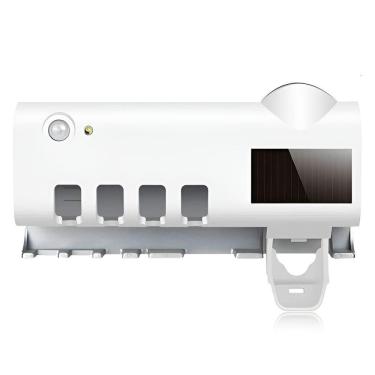 Imagem de Dispenser De Pasta Com Esterilizador Uv Para Escovas De Dente Elimina 99,9% Das Bactérias