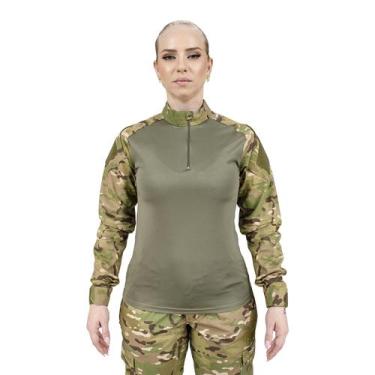 Imagem de Camisa Combat Tshirt Feminina Manga Longa - Safo Militar, Multicam, PP