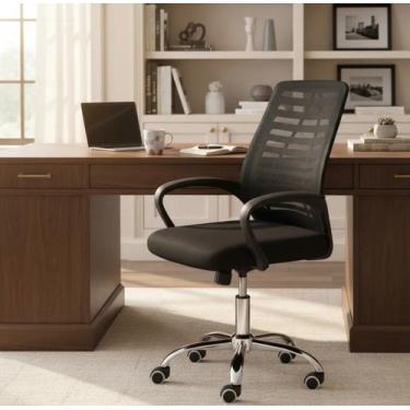 Imagem de Cadeira Escritorio Tela Mesh Diretor Viena Giratória - GT IMPORTS