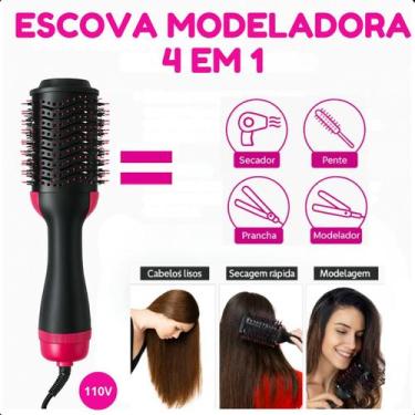 Imagem de Escova Secadora 4 Em 1 1200W Prática e Eficaz 110V - Basiqe, 110V