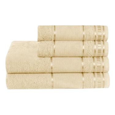 Imagem de Jogo de Toalhas 4 Peças Conforto Premium, Absorção e Felpudez Extra - 
