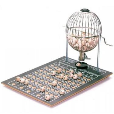 Imagem de Globo Pequeno para Sorteio Bingo 18x12cm com 75 Bolinhas 20mm Cód 779P