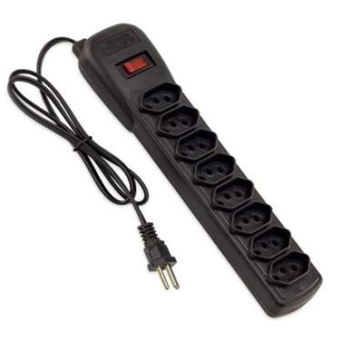 Imagem de Filtro de Linha Force Line, 8 Tomadas, Bivolt, Preto - 0060800004-Unissex