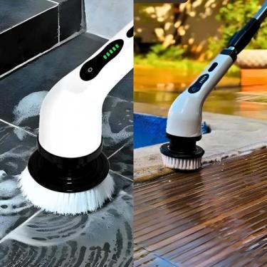 Imagem de Escova Elétrica Giratória para Limpeza Banheiro Cozinha Piso - Genéric