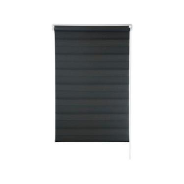 Imagem de Persiana Rolô 100% Poliéster 160x160cm - Evolux Zebra, Preto