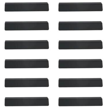 Imagem de Kit 12 Puxadores Alça de Sobrepor para Móveis Preto PV22 Armários Gavetas Torralba