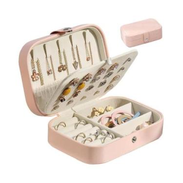 Imagem de Kit 2 Porta Joias Retangular Médio Com Divisórias Portátil MS-13 - Pin