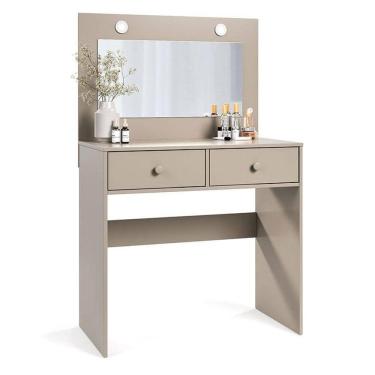 Imagem de Penteadeira Camarim e Banqueta Maia com Almofada Mani – Luapa Móveis