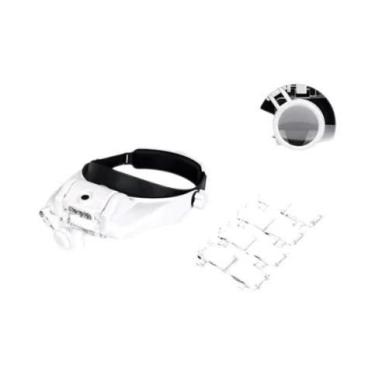 Imagem de Lupa De Cabeça LED Com Lâmpada Para Reparo De Joias, Relógios E Eletrô