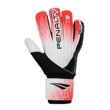 Imagem de Luva de Goleiro Penalty Delta Training XXIII Infantil Branco e Vermelh