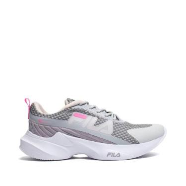 Imagem de Tênis Infantil Fila Progress Cinza/Rosa, Cinza, Rosa, 34