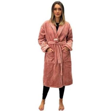 Imagem de Roupão Habitat em Fleece Quadriculado-Feminino