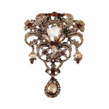 Imagem de Broche De Coroa Com Strass De Alta Qualidade Para Mulheres, Estilo Eur