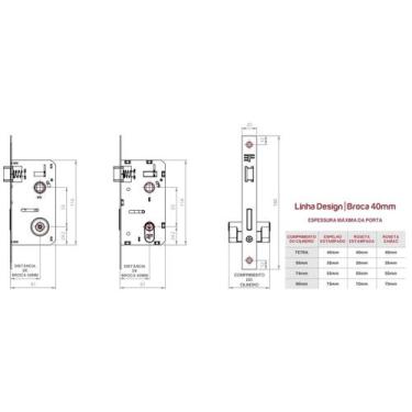 Imagem de Fechadura Banheiro Roseta Quadrada Cromada Design - 3f - 3F - FERRAGEN