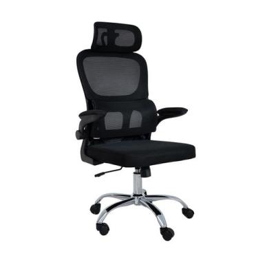 Imagem de Cadeira De Escritório Ergonômica Executiva Apoio Lombar e Cabeça - Bra