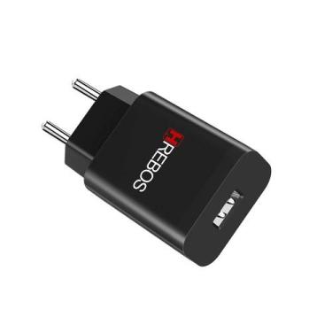 Imagem de Fonte Carregador Celular Turbo 18W Hrebos HS-165, Preto