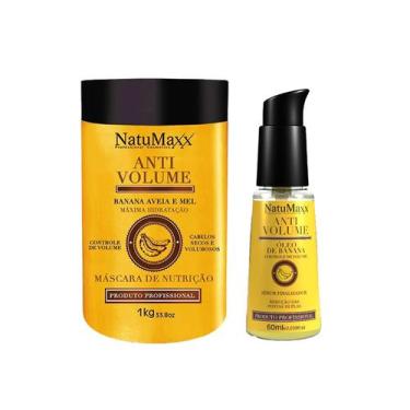 Imagem de Kit Sérum Óleo Finalizador + Máscara Creme Hidratante Capilar AntiVolu