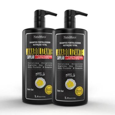Imagem de Kit 2 Shampoo Fortificante Anabolizante Capilar NatuMaxx 1 L