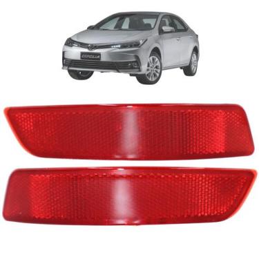 Imagem de Par Lanterna Refletor Parachoque Traseiro Corolla 2015 2016 2017 2018 