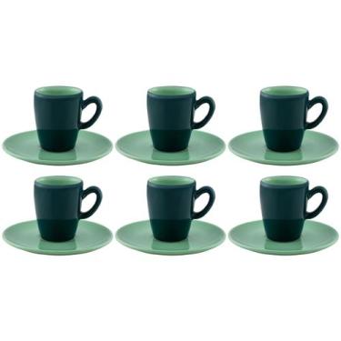 Imagem de Jogo de Xícaras de Café de Porcelana 75ml Oxford Complementos Espresso
