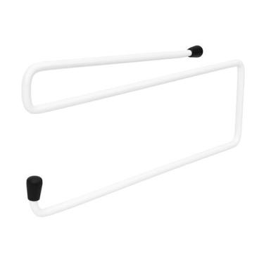 Imagem de Suporte Porta Papel Toalha Branco de Pendurar para Armário e Prateleir